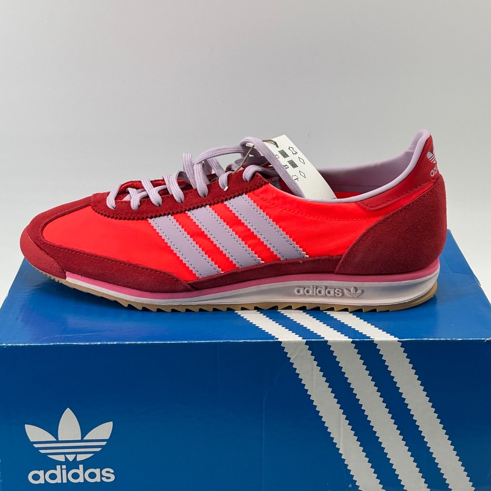 Adidas SL 72 OG W Women 9.5 Solar Red Lavender Retro Sneakers JH7392 NIB NWT